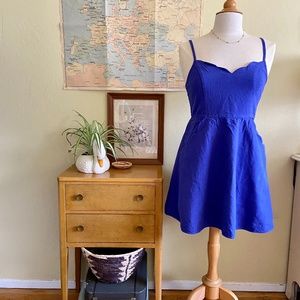 UO Scalloped Cut Back Mini Dress by Cope